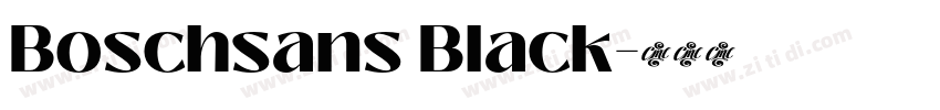 Boschsans Black字体转换